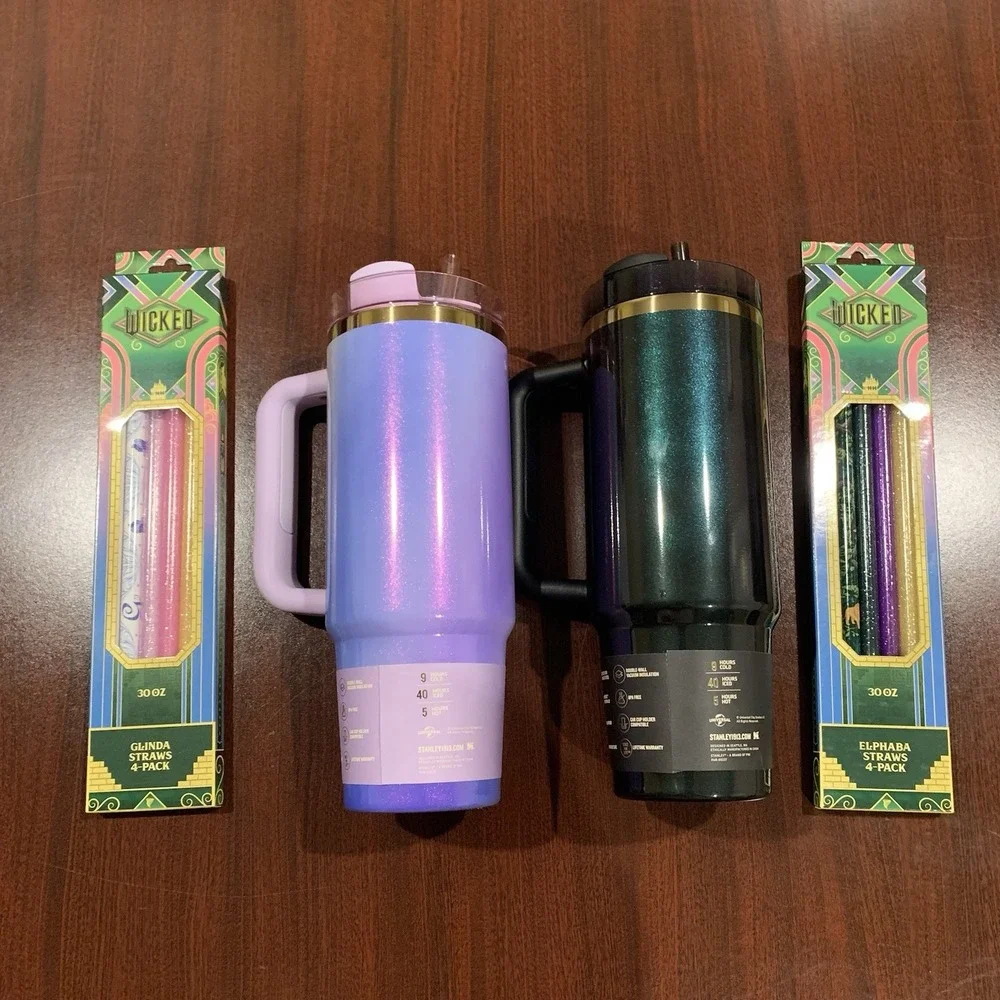 Stanley x Wicked  30oz FlowState Quencher‎ Straw Pack  Elphaba Glinda For Good - Picture 2 of 11